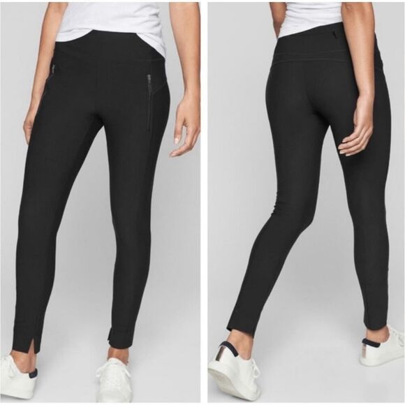 Athleta Black Stellar Legging Slim Pants Sz 0 - Picture 1 of 8
